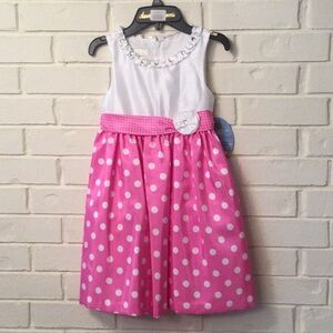 Pink Polka Dot Kids Dress